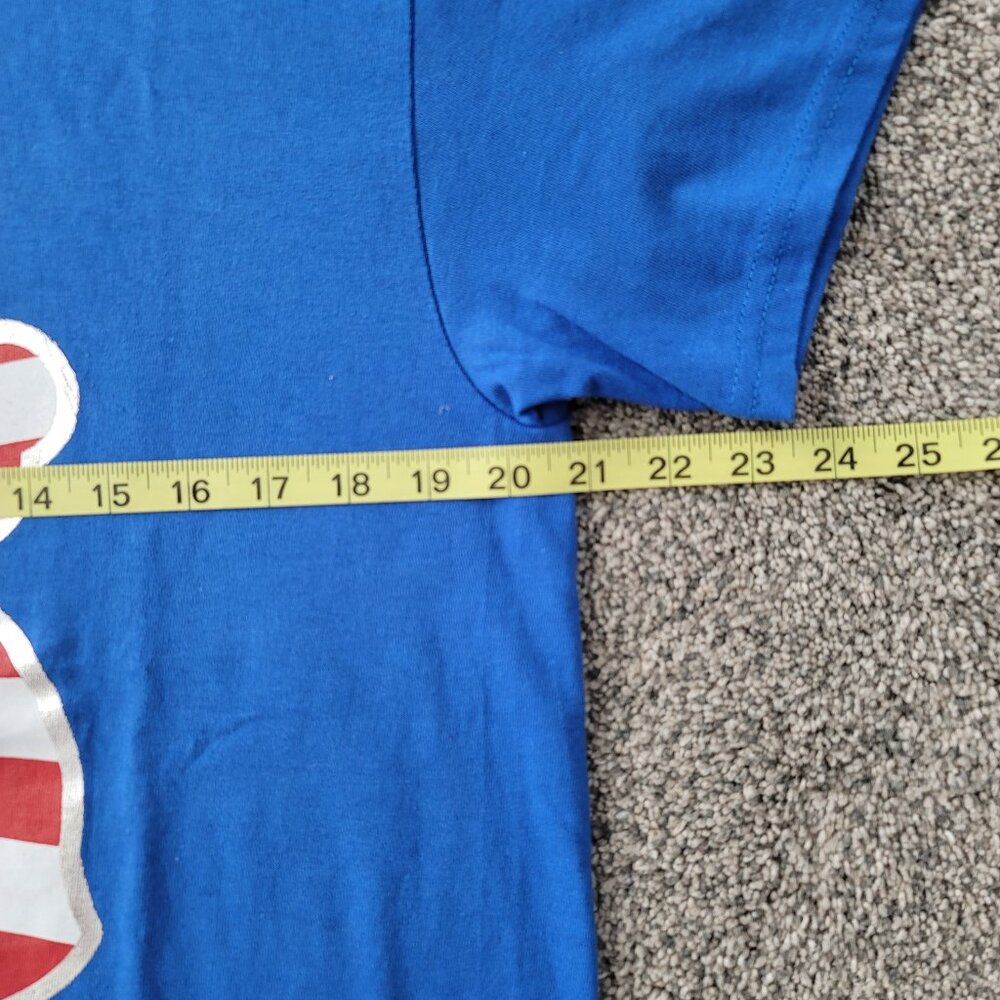 Disney Mickey Mouse Patriotic Blue T-Shirt With American Flag Design Size Large - Picture 5 of 7